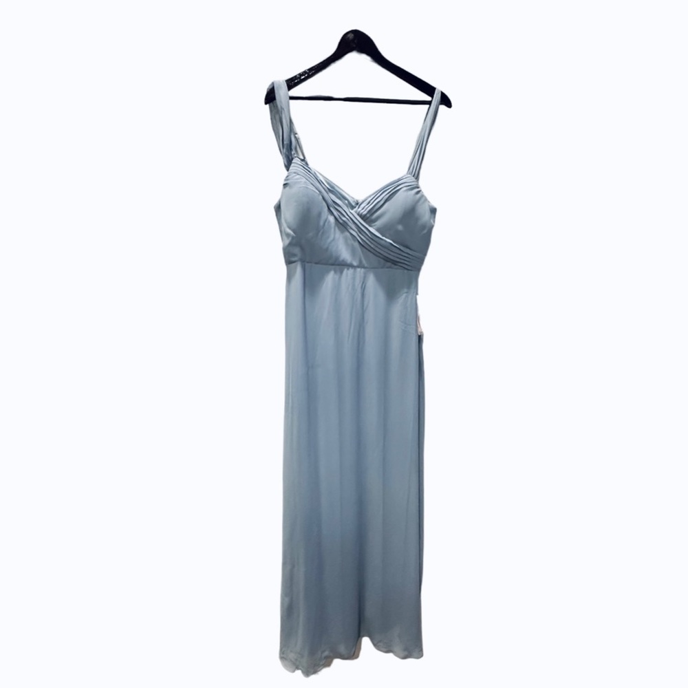 Birdy Grey SPENCE CONVERTIBLE DRESS CHIFFON DUSTY BLUE LARGE NEW NWT BRIDESMAID - Picture 3 of 6